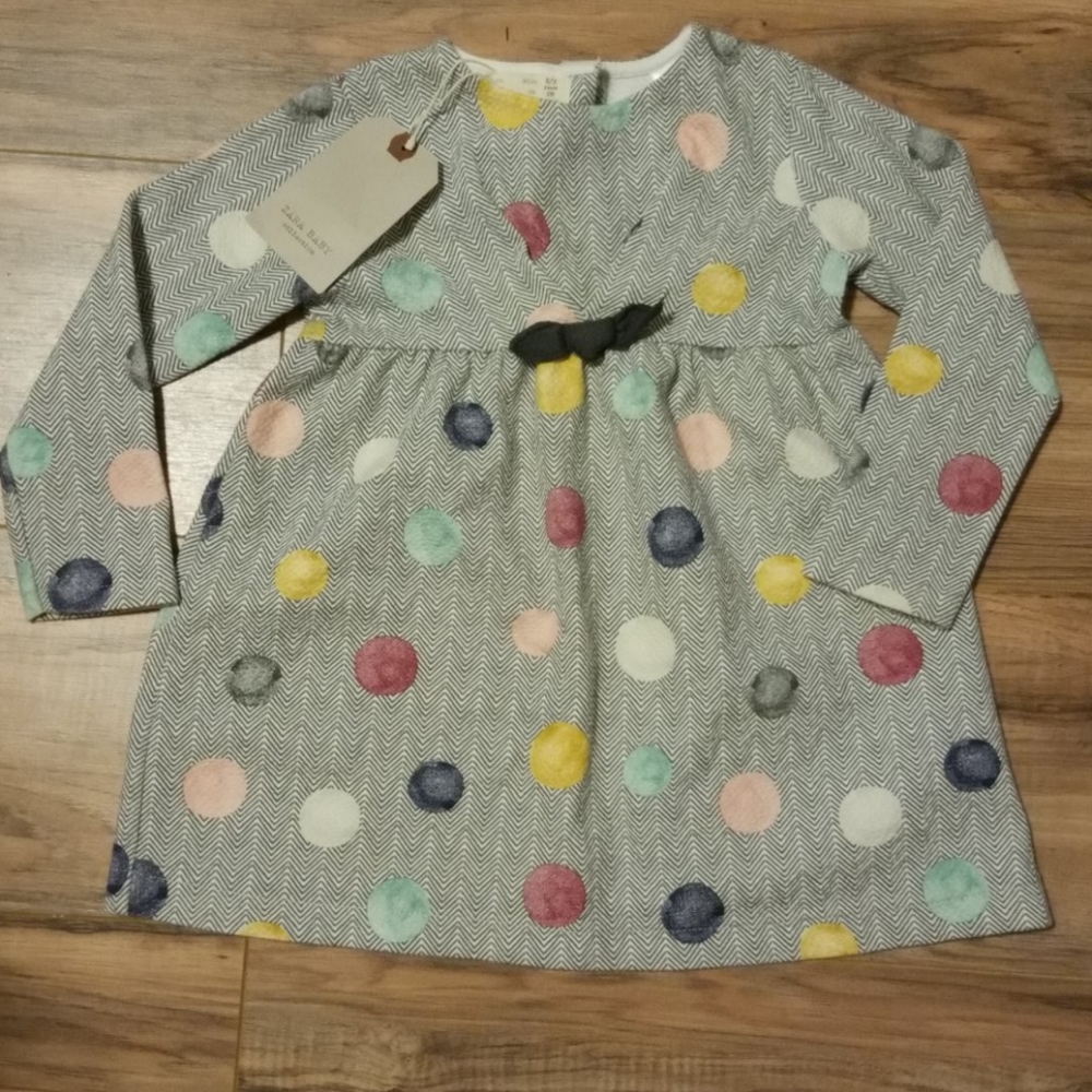 NWT Zara Baby Dress Polka Dot 2/3 year